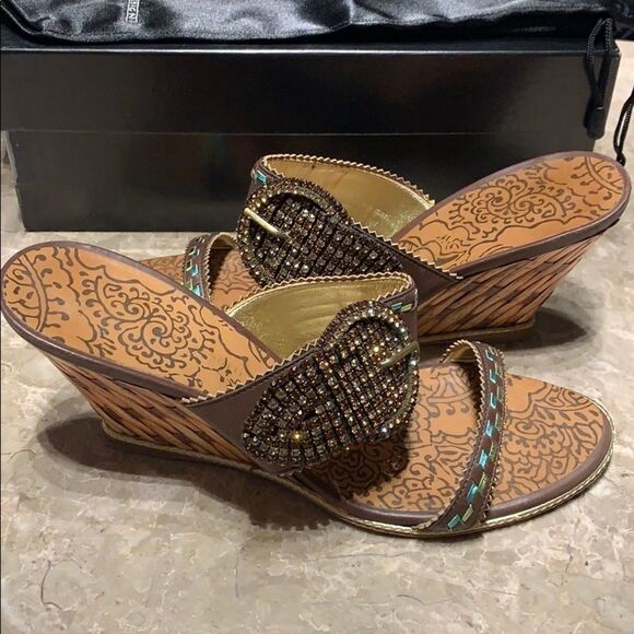 Giuseppe Zanotti Design brown sparkle sandals - Picture 2 of 10